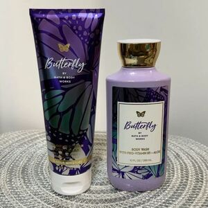 BBW Butterfly Body Cream and Body Wash Set of 2 NWT